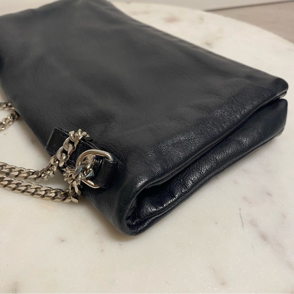 Jimmy Choo Black Leather Wristlet with Chain - Picture 4 of 11